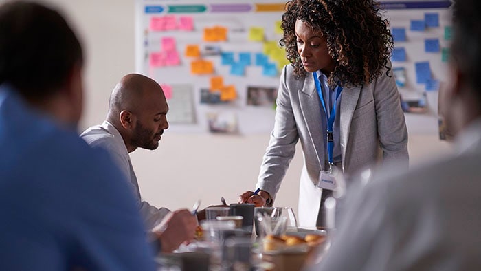 Women consulting in a meeting