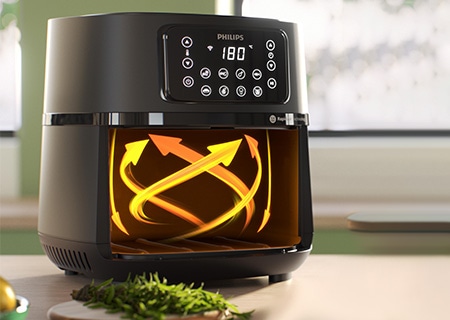 Airfryer with rapid technology