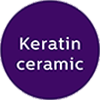 Ceramic coating with keratin