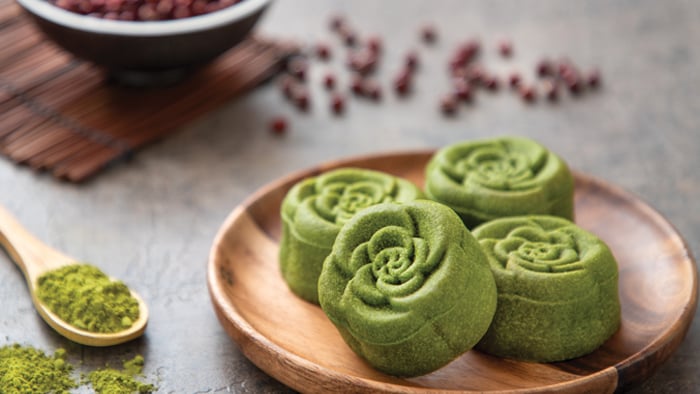 Matcha and Red Bean Mooncake (Makes 12 mooncakes)