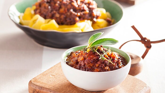 Meat Sauce with Tomatos and Fresh Herbs