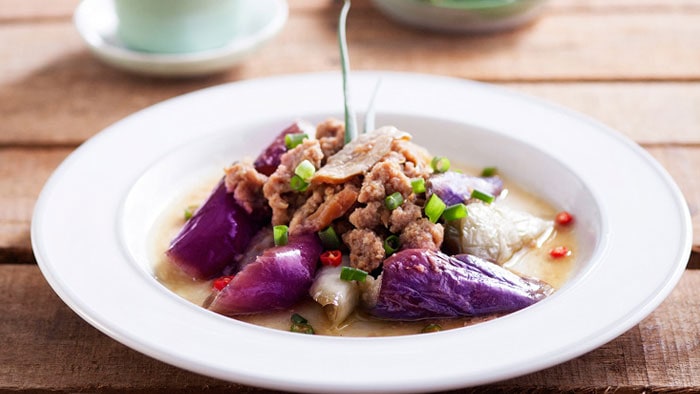 Spicy Eggplants with Minced Pork & Salted Fish