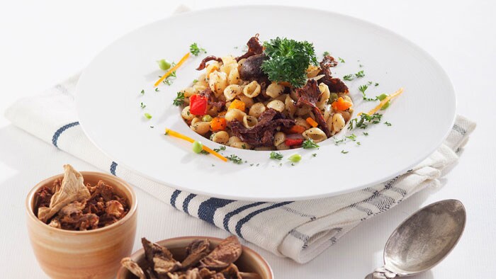 Assorted Mushroom Conchiglie with Black Truffle