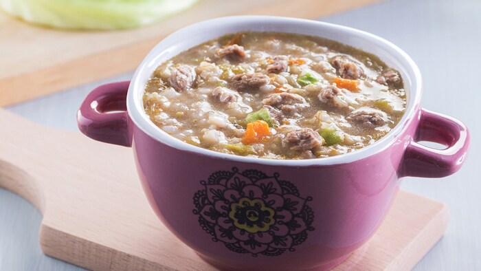 Brown Rice Congee with Beef