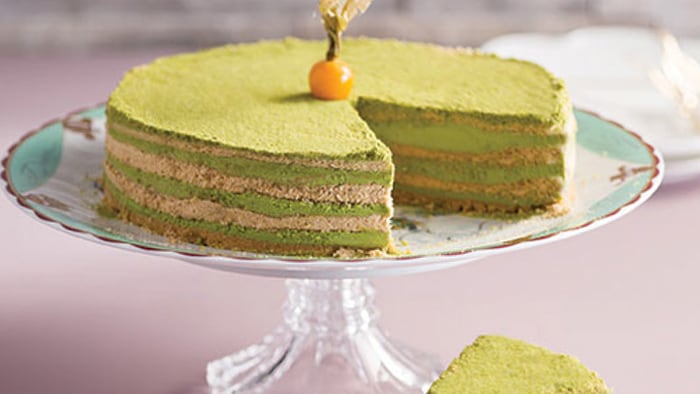 Sawdust Green Tea Cheesecake