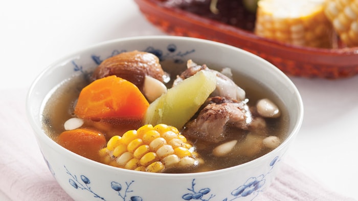 Pork Bone Broth with Chayote, Carrot and Corn