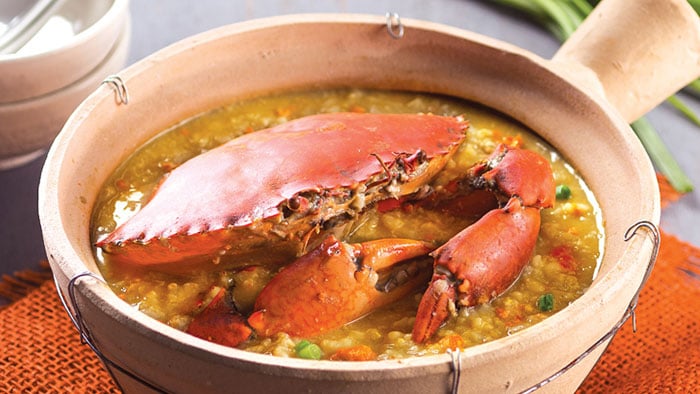 Crab congee