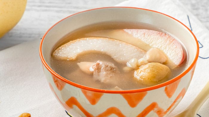 Apple and Pear Soup with Lean Pork