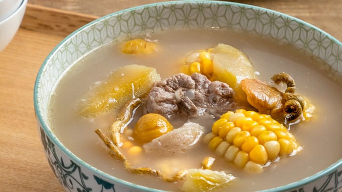 Chayote Pork Ribs Soup with Corn