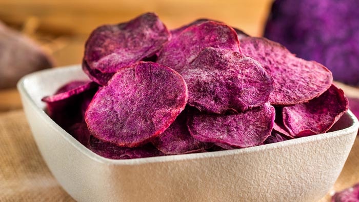 Purple sweet potato chips