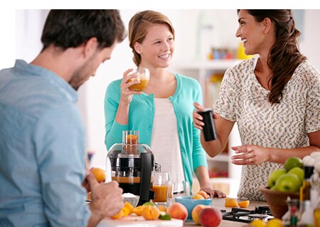 Home made juices with fresh ingredients