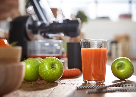 Home made juices with fresh ingredients